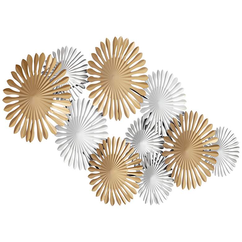Image 6 Sparks 45" Wide Gold and Silver Metal Wall Art more views