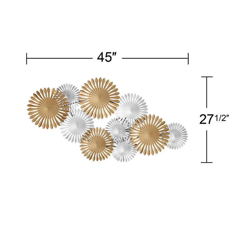 Image 7 Sparks 45" Wide Gold and Silver Metal Wall Art more views