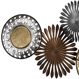 Image3 of Sparks and Disks 39 1/4" Wide Industrial Metal Wall Art more views