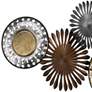 Sparks and Disks 39 1/4" Wide Industrial Metal Wall Art