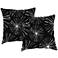 Sparks Black 18" Square Outdoor Toss Pillow Set of 2