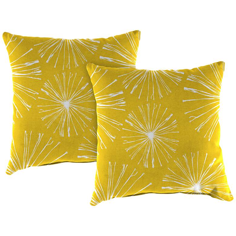 Image 1 Sparks Pineapple 18 inch Square Outdoor Toss Pillow Set of 2