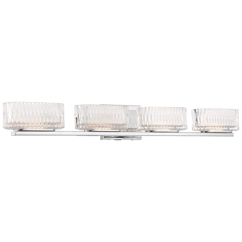 Image 1 Sparren 35 1/4" Wide Chrome 4-Light LED Vanity Bath Light