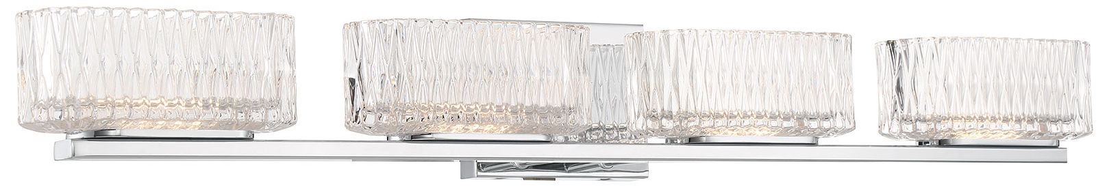 Image 4 Sparren 35 1/4" Wide Chrome 4-Light LED Vanity Bath Light more views