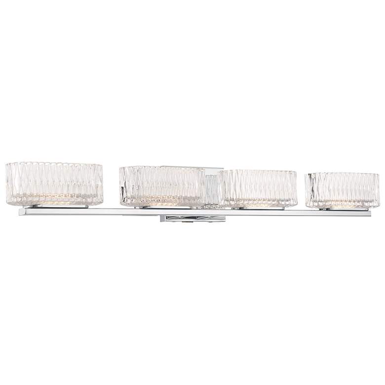 Image 4 Sparren 35 1/4" Wide Chrome 4-Light LED Vanity Bath Light more views