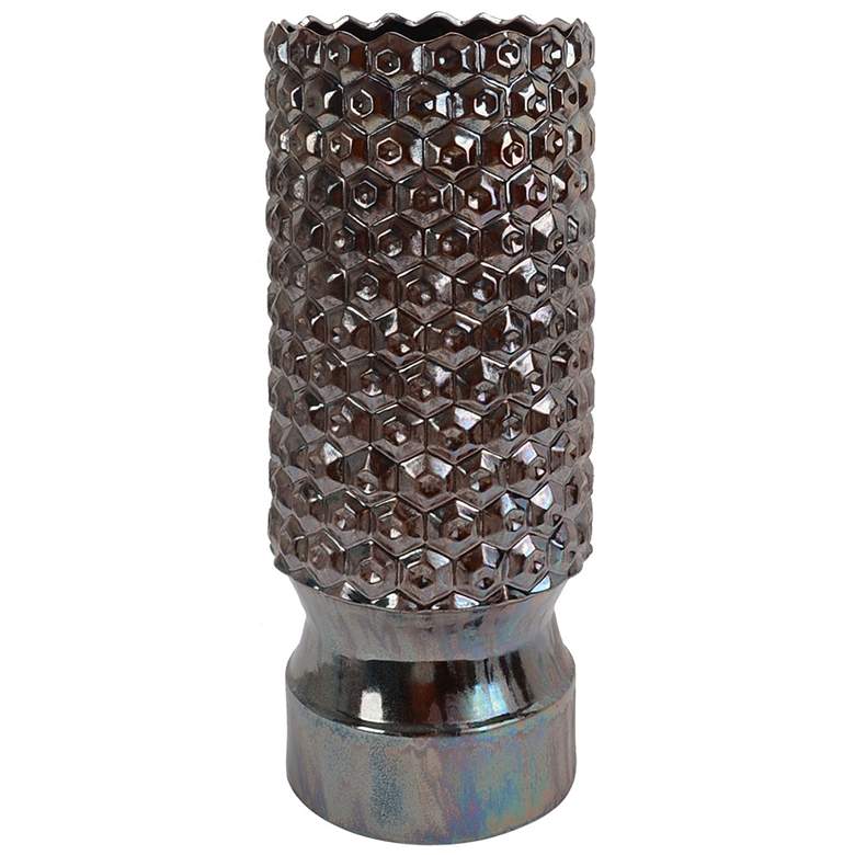 Image 1 Sparta 24.25" High Metallic Glaze Ceramic Vase