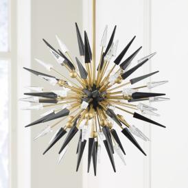 Sparta 32" Wide Aged Brass 12-Light Sputnik Chandelier Sparta 32" Wide Aged Brass 12-Light Sputnik Chandelier