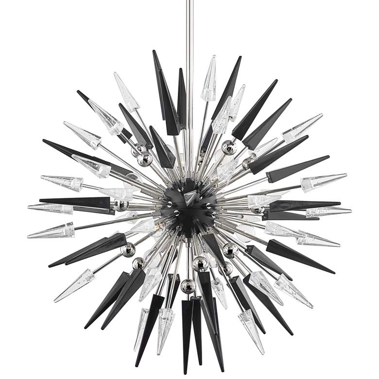 Image 2 Sparta 32 inch Wide Polished Nickel 12-Light Sputnik Chandelier