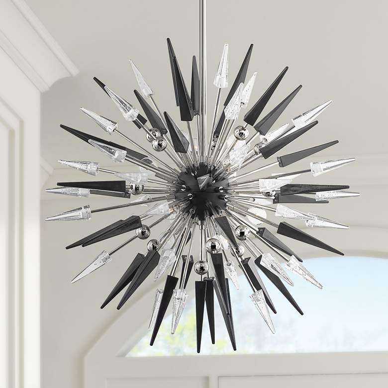 Image 1 Sparta 32" Wide Polished Nickel 12-Light Sputnik Chandelier