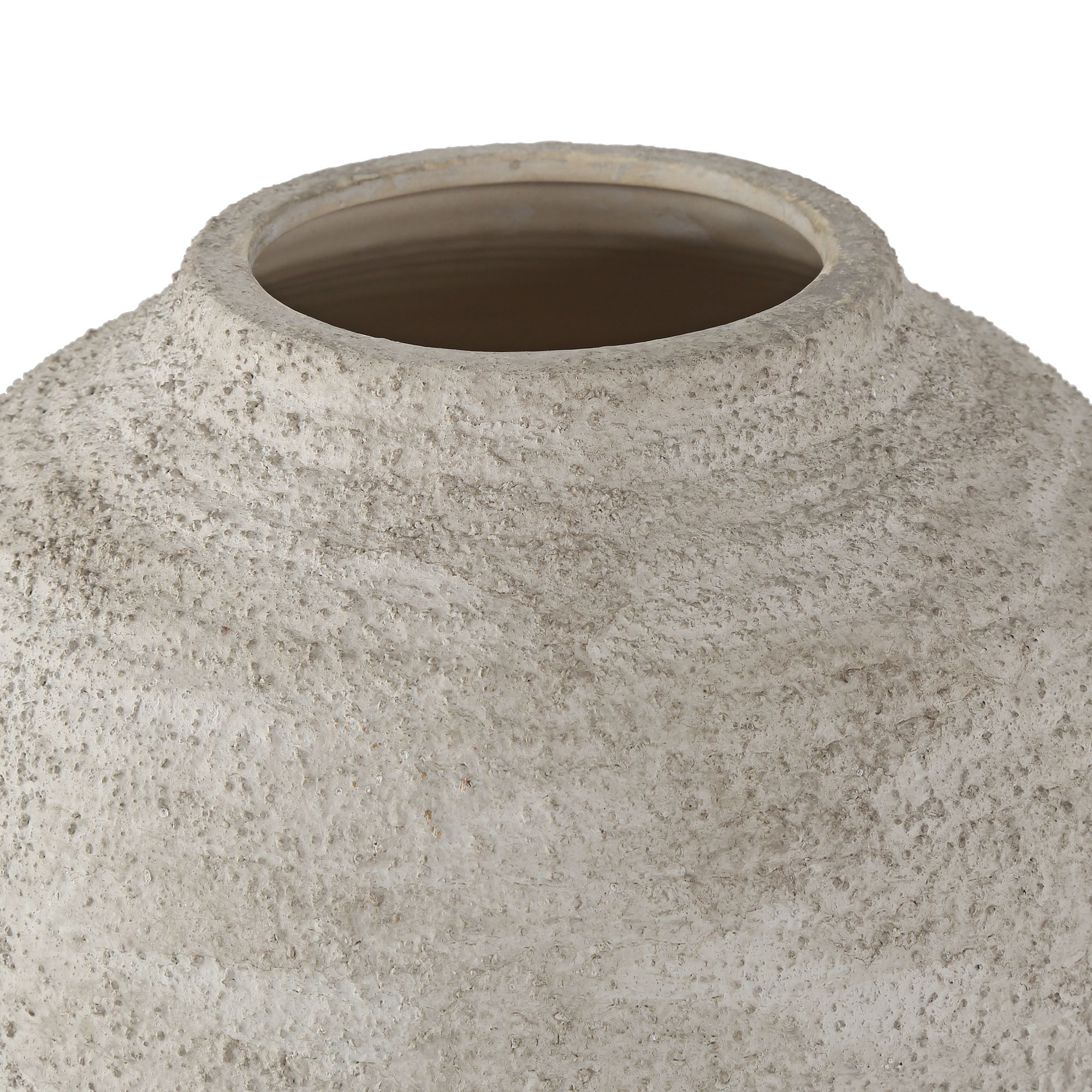 Image 3 Sparta 7 1/2" High Pumice Gray Ceramic Vase more views