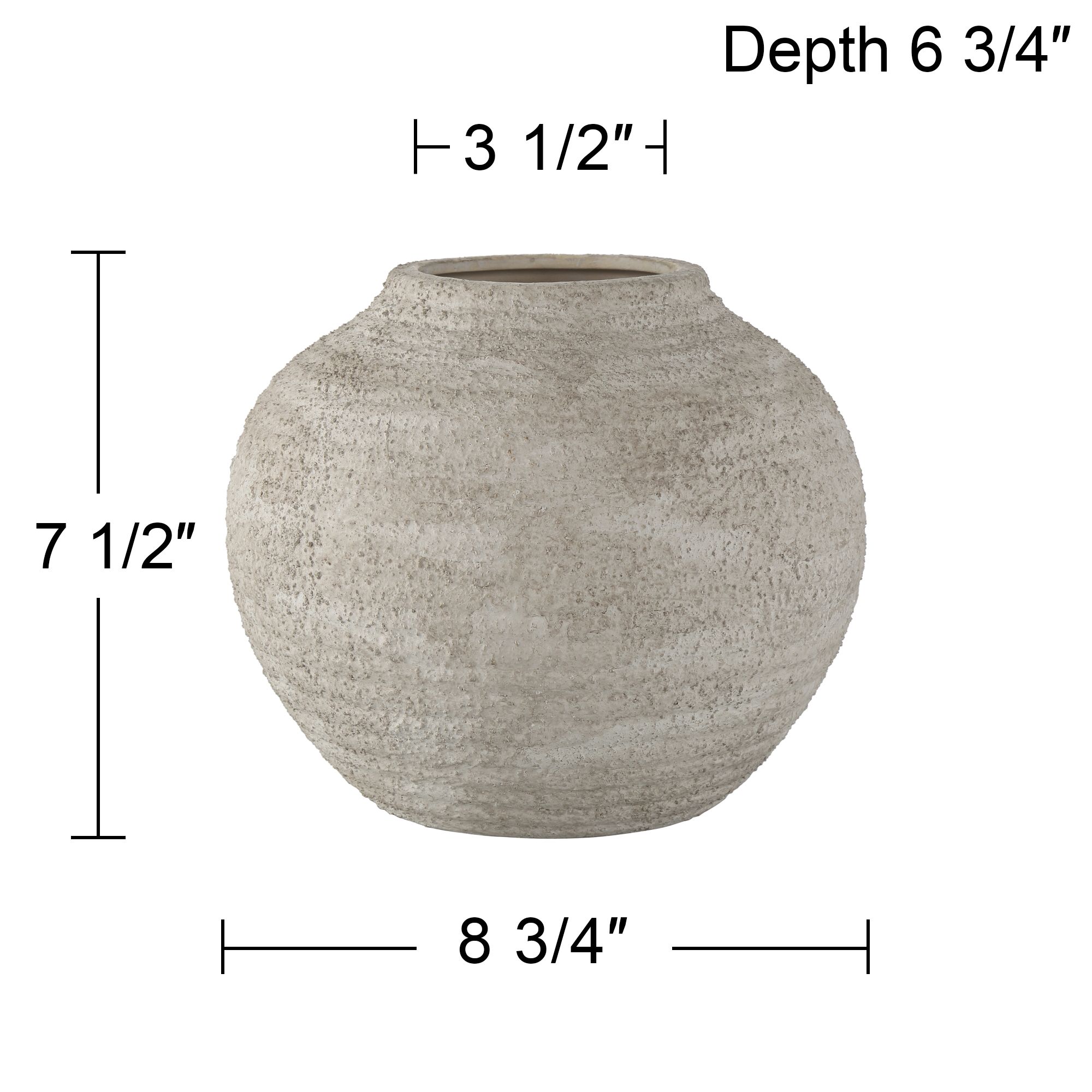 Image 6 Sparta 7 1/2" High Pumice Gray Ceramic Vase more views