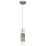 Spartan 3" Wide Brushed Nickel and Glass LED Mini Pendant