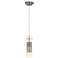 Spartan 3" Wide Brushed Nickel and Glass LED Mini Pendant