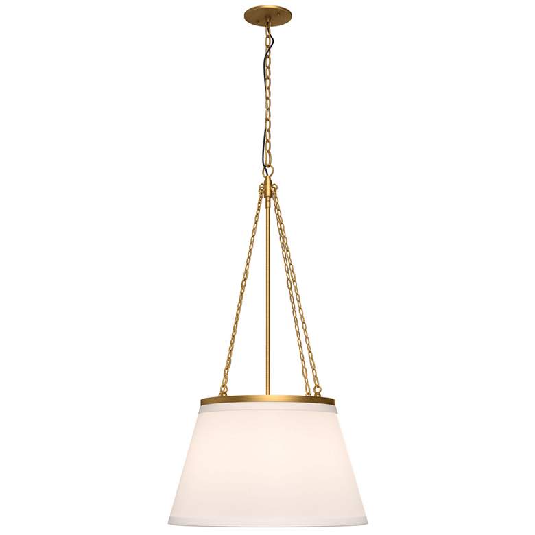 Image 1 Speakeasy 18" Wide Aged Gold Pendant Light