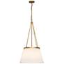 2_Speakeasy 18" Wide Aged Gold Pendant Light