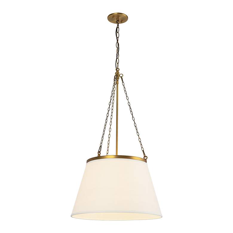 Image 4 Speakeasy 18" Wide Aged Gold Pendant Light more views