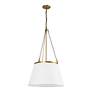 5_Speakeasy 18" Wide Aged Gold Pendant Light more views