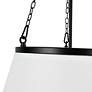 6_Speakeasy 18" Wide Matte Black Pendant Light w/ Linen Shade more views