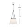 Speakeasy 18" Wide Matte Black Pendant Light w/ Linen Shade