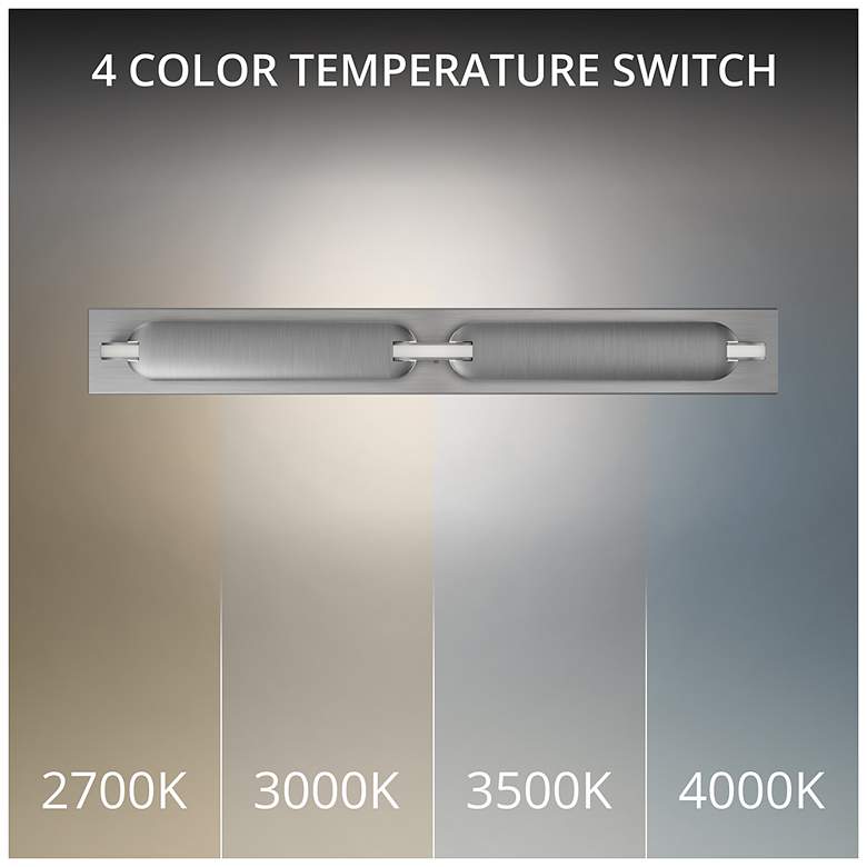 Image 2 Spectacle 3"H x 24"W 1-Light Bath Vanity & Wall Light in Brushed Nickel more views