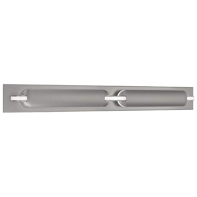 Image 1 Spectacle 3"H x 24"W 1-Light Bath Vanity & Wall Light in Brushed Nickel