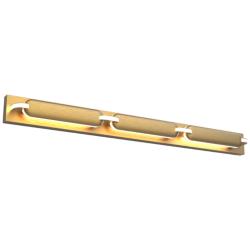 Spectacle 3"H x 34.38"W 1-Light Bath Vanity & Wall Light in Aged Brass