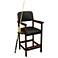 Spectator 28" Suede Wood Bonded Black Leather Bar Chair