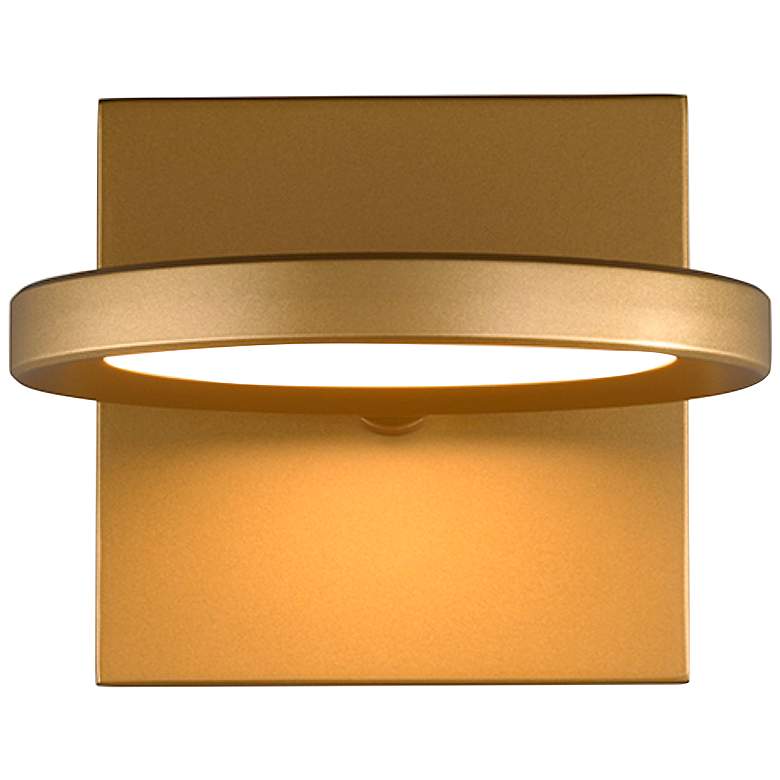 Image 1 Spectica 5 inch High Satin Gold LED Wall Sconce