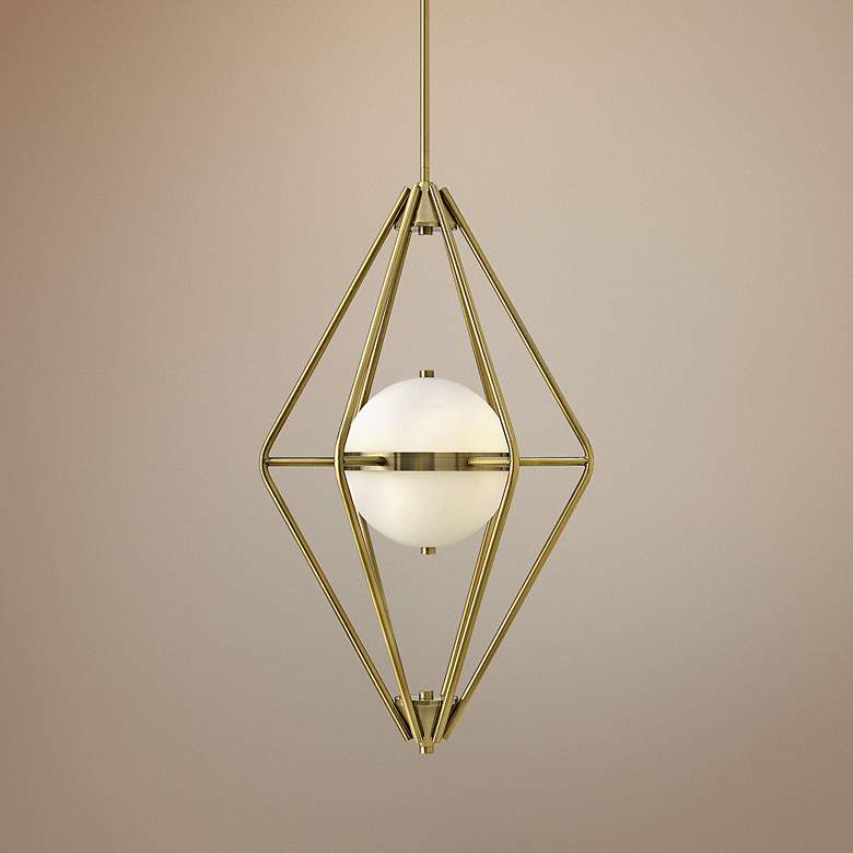 Image 1 Spectra 18" Wide Retro Brass Chandelier