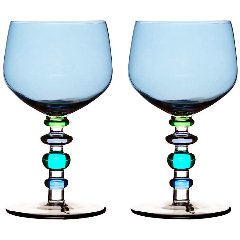 Image 1 Spectra Blue Wine Glasses Set of 2