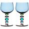 Spectra Blue Wine Glasses Set of 2