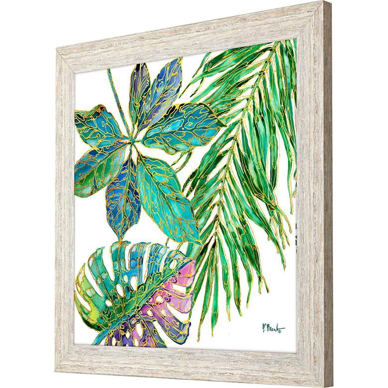 Image 3 Spectrum Palm Fronds IV 28"W x 28"H Non-Glass Framed Art more views