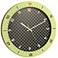 Speedmaster Black and Chartreuse 14 1/2" Wide Wall Clock