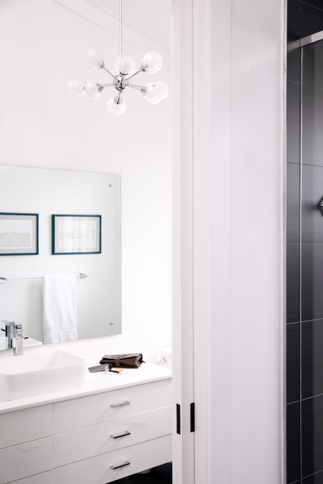 Spellbound 29"W Polished Chrome 5-Light Sputnik Chandelier in scene