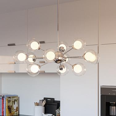 Spellbound 29"W Polished Chrome 5-Light Sputnik Chandelier