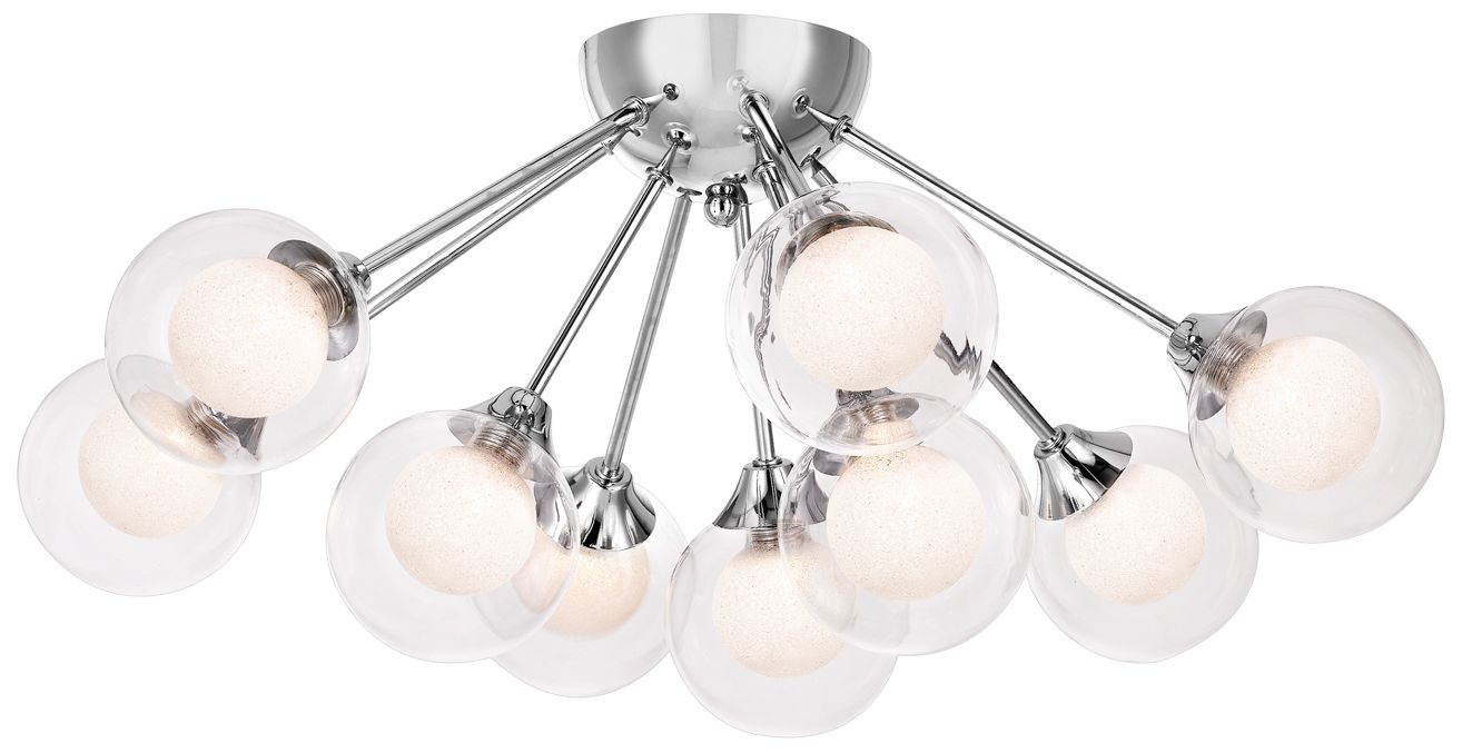 Image 3 Spellbound 9-Light Polished Chrome Semi-Flush Mount Light more views