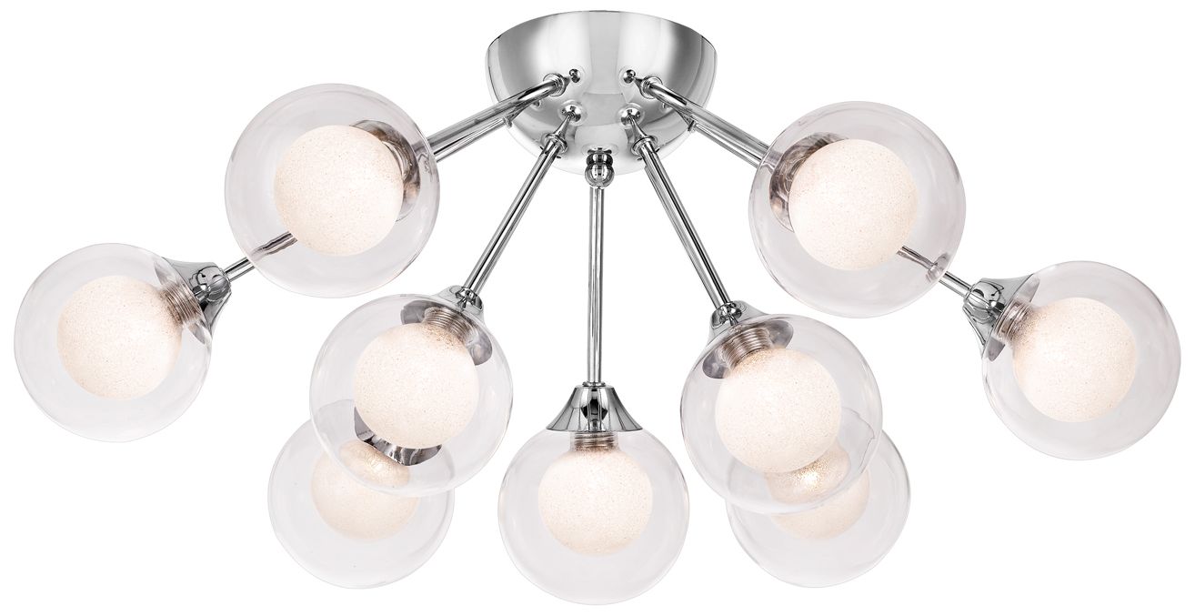 Image 4 Spellbound 9-Light Polished Chrome Semi-Flush Mount Light more views