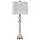 Spellman Clear Glass and Satin Nickel Metal Table Lamp