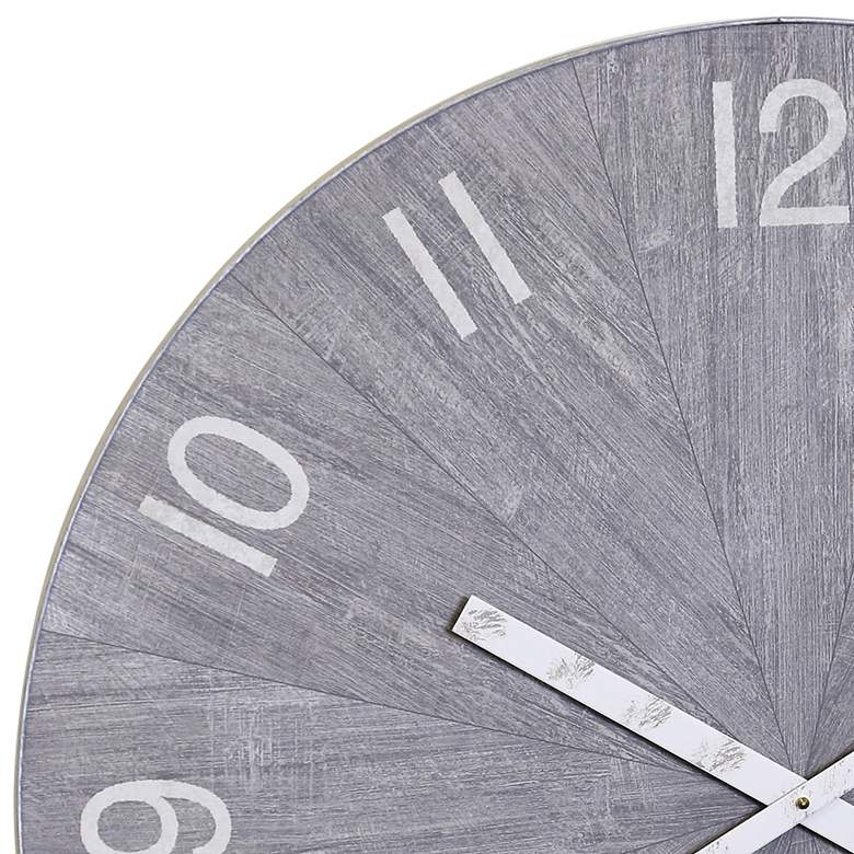 Image 2 Spencer 30" Round Chalk Gray Wall Clock more views