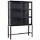 Spencer 45 3/4" Wide Drifted Black 6-Door Curio Cabinet