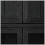 Spencer 45 3/4" Wide Drifted Black 6-Door Curio Cabinet