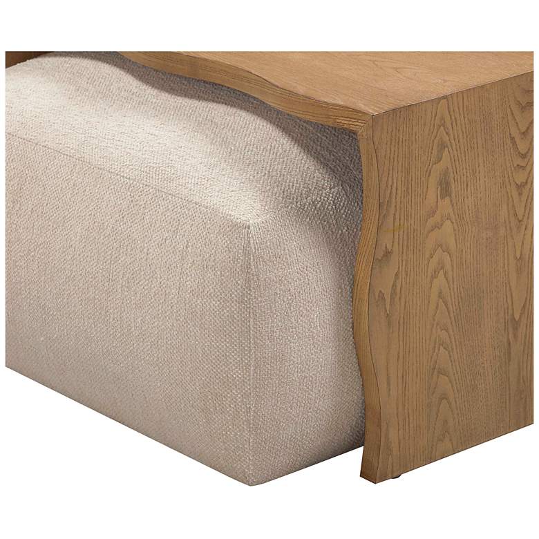 Image 4 Spencer Cream Performance Basketweave Ottoman with Bridge Table more views