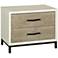 Spencer Gray and Parchment 2-Drawer Nightstand