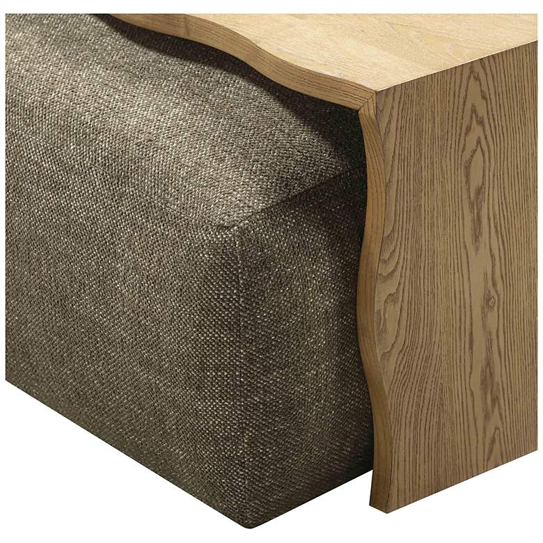 Image 4 Spencer Olive Green Performance Basketweave Ottoman with Bridge Table more views