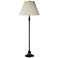 Spenser Oiled Bronze Traditional Floor Lamp with Beige Pleated Shade