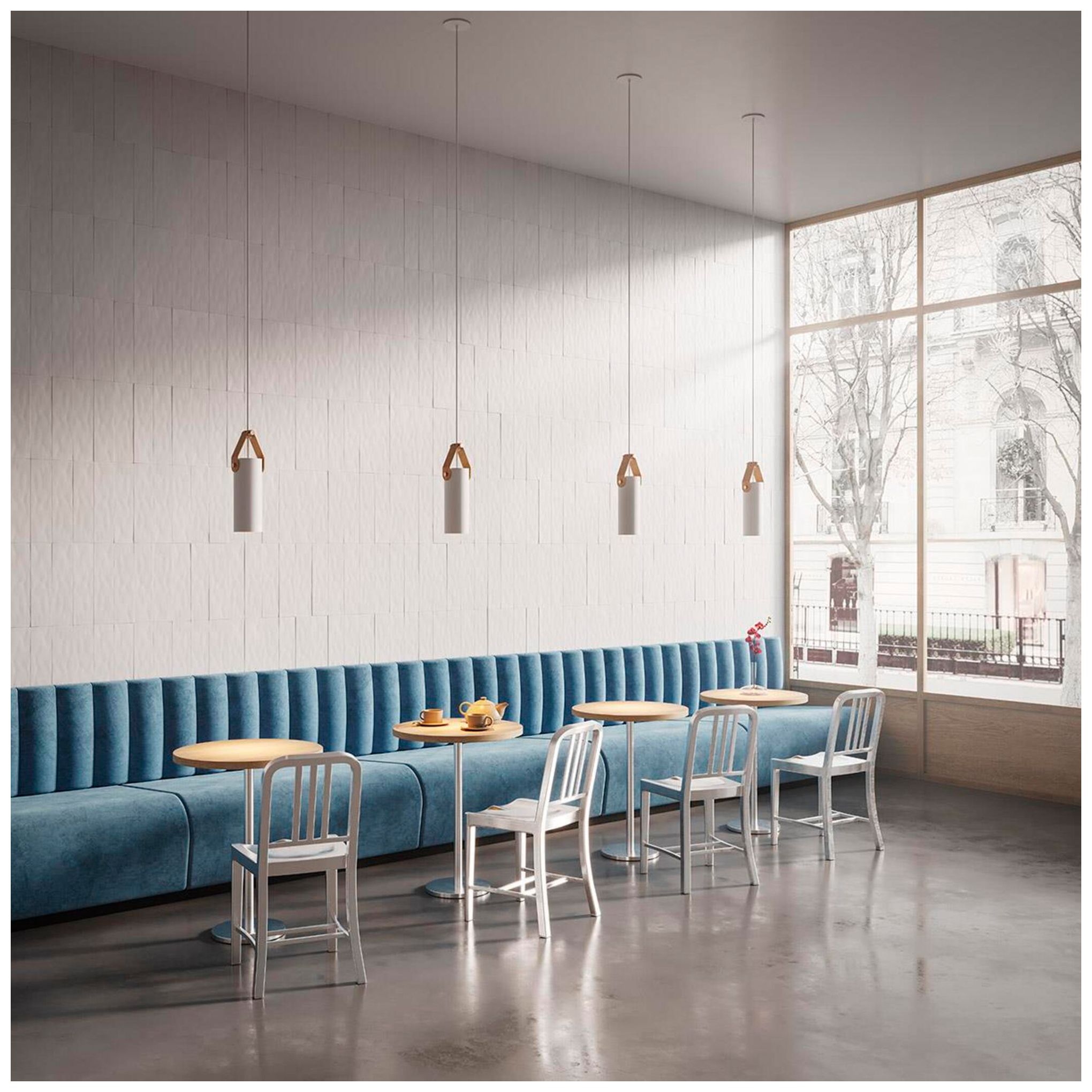 Spero Pendant, Black w/ Black Leather