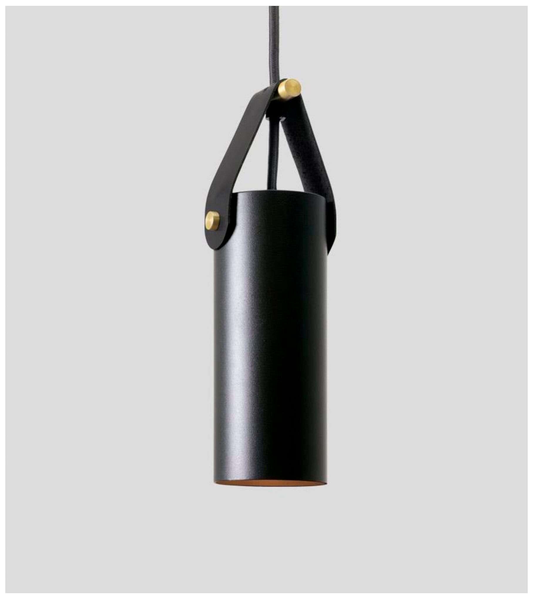 Spero Pendant, Black w/ Black Leather