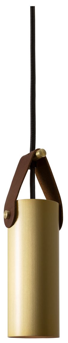Spero Pendant, Brushed Brass w/ Brown - Made to Order