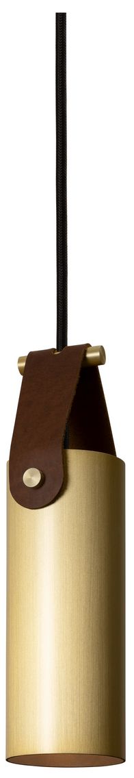 Image 3 Spero Pendant, Brushed Brass w/ Brown more views