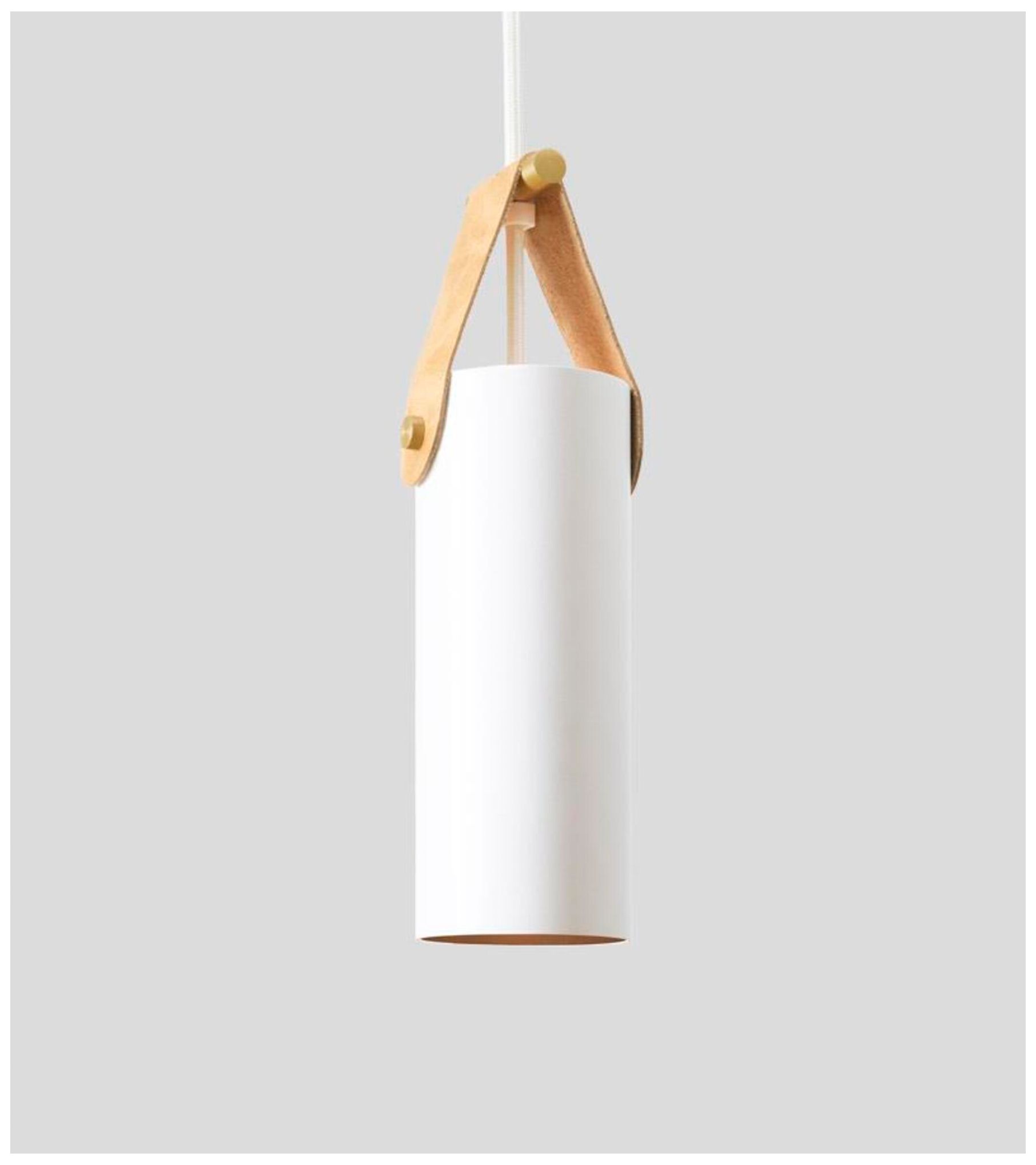 Image 6 Spero Pendant, White w/ Tan Leather - Made to Order more views